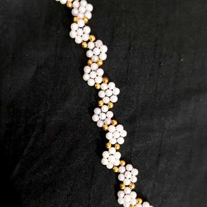 FREE SHIPPING...2 Pearl &amp; Gold Beaded Bracelet