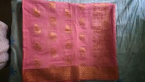 pink silk saree