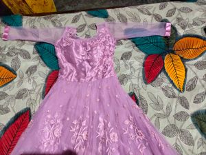 Elegant Pink Floral Gown