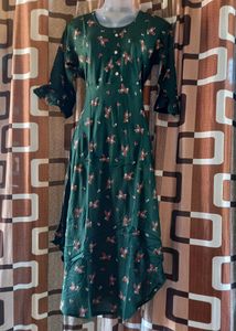 New Ambrela Dark Green Color Kurta Pack Of 1