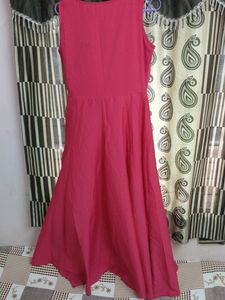 Sleeveless Pink Flared Gown