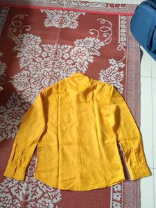 Yellow Long Sleeve Button-Down Shirt