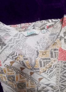 Patterned V-Neck Tunic