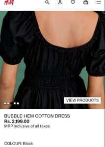 H&amp;M Bubble-hem Cotton Dress
