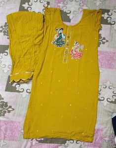 Mustard Kurta Set