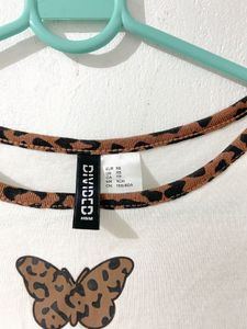 H&amp;M Butterfly Crop Top