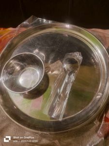 Steel Thali Set - New