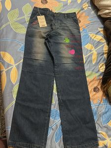 Unique Embroidered Denim Jeans