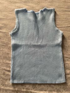 Blue Ribbed Tank Top