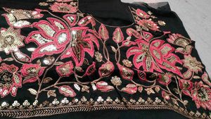 Premium Pure  Chiffon Work Saree