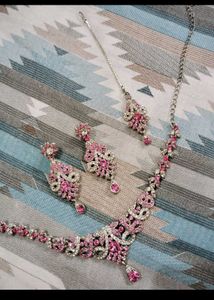 Sparkling Pink Jewelry Set