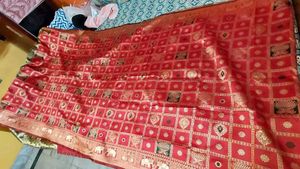 Red & Gold  Saree