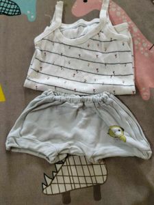Cute Baby Tank Top &amp; Pug Shorts Set