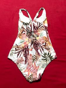 Women Floral One-Piece Swimsuit – Size M