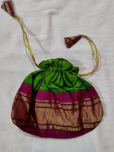 Home Stitched Potli Bag And Small Purse