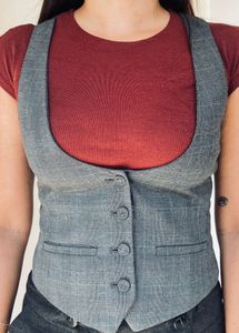 Van Huesen - Gray Fitted Vest size S