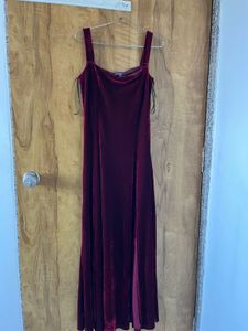 Burgundy Velvet Maxi Slip Dress