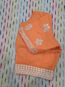 Peach Embroidered Blouse