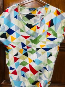 Geometric Print Blouse - Size M