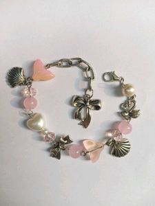 Pinteresty Coral Swan Cluster Bracelet ♡🦢.ೃ࿔