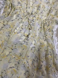 Yellow Flower Print Top.