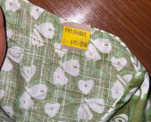 Green Floral Print Kurta