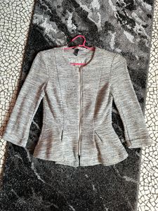 H&amp;M Tweed Peplum Jacket