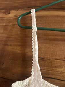 Off White Crochet Top