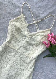 Off White Lace Mini Dress