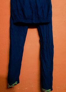 Embroidered Navy Kaftan