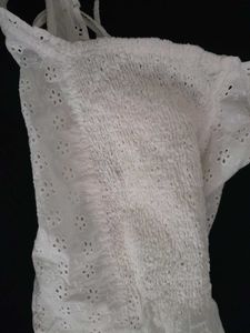 White Eyelet Tank Top..