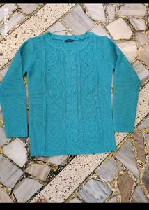 Blue Knitted Warm Sweater