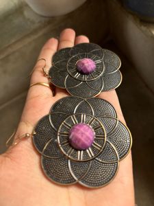 Statement Purple Earing