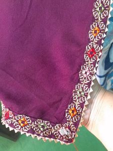 Wine color Kurta Pant Set