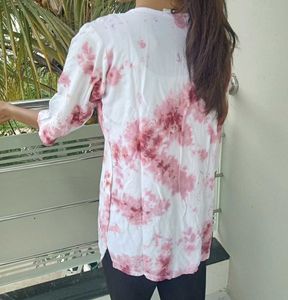 Tie-Dye Embroidered Short Kurti