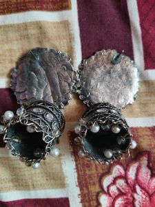 Mirror Jhumka Earrings