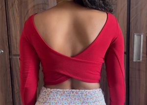 Red Backless Top