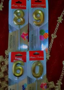 Golden Shimmer  Number Candles