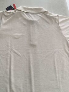 Textured White Polo T-Shirt