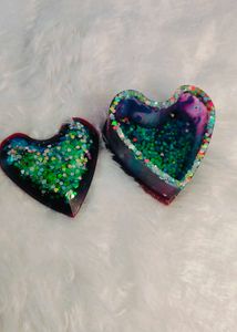Resin Small Heart Shape Jewellery Box