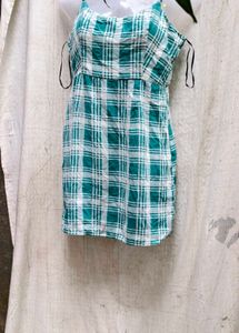 16296. Cute Plaid Mini Dress