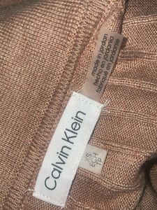 Calvin Klein Ribbed Knit Long Sleeve Top