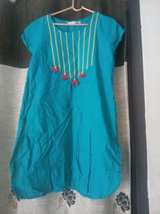 Blue Embroidered Kurti