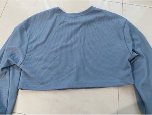 Blue Cropped Sweatshirt