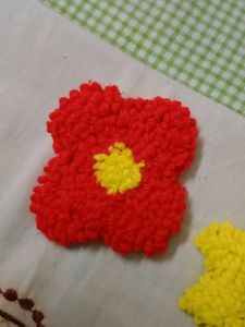 Handmade Flower Mug Rugs/ Coasters