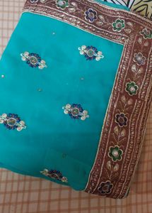 Beautiful Happy Work Saree