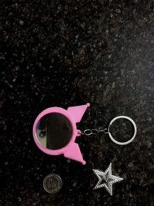 Key chain With Mirror, Decorating Star, UAE Coin