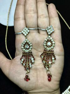 Elegant Red &amp; Gold Jewelry Set
