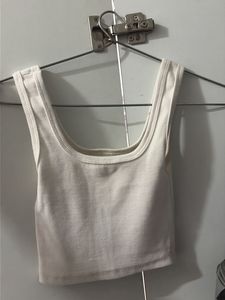 Black and white Ribbed Tank Top