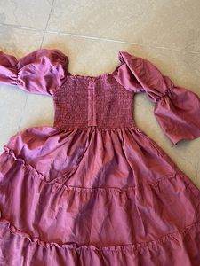 Tiered Ruffle Sleeve Dress